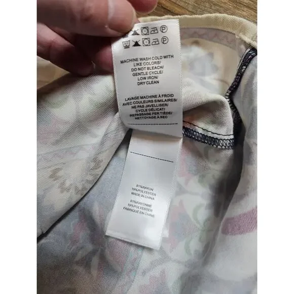 Untuckit Flora Dress Women's Size M EUC Cottage Bohemian Navy Floral - Picture 11 of 13